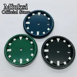 Miuksi 32.5mm sterile dial luminous watch dial fit ETA 2826 2824,Mingzhu DG2813 3804,Miyota 8205 8215 821A PT5000 movement