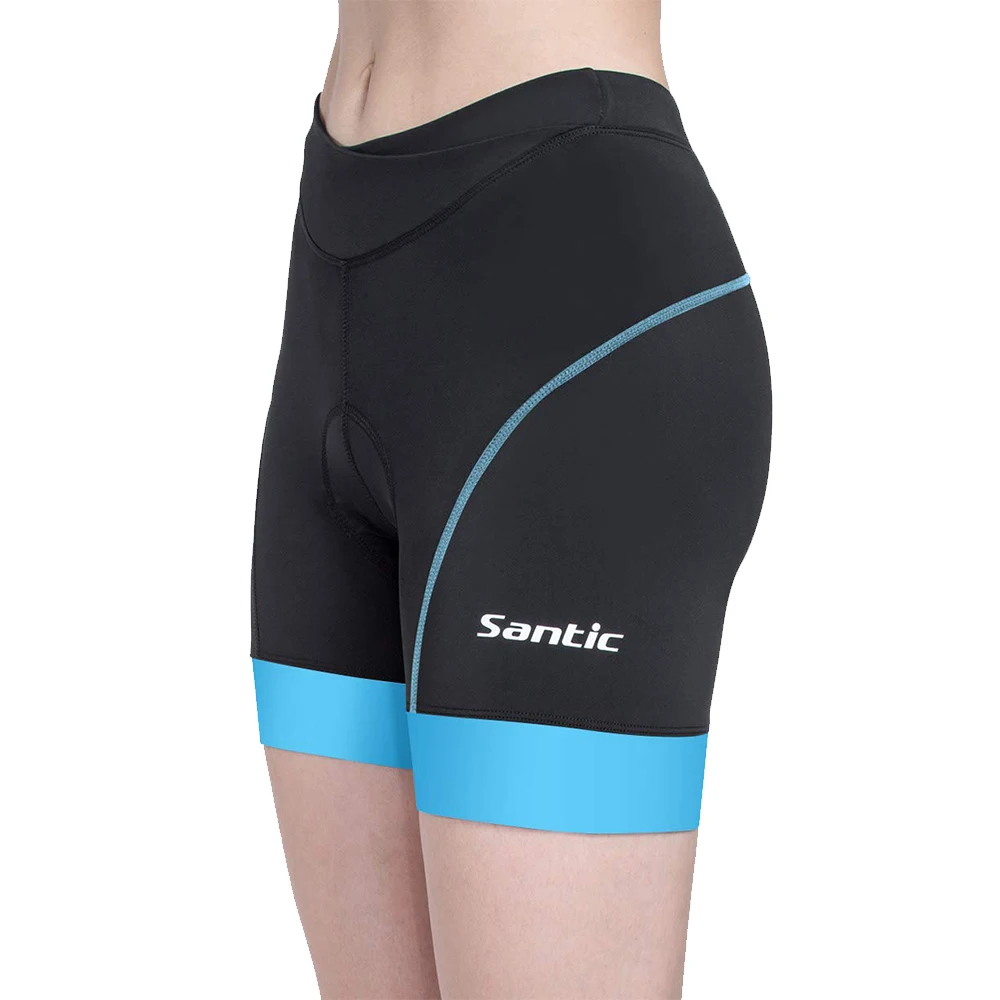 Santic Biker Shorts Women 4D Padded Cycling Bicycle Shorts Breathable Reflective MTB Mountain Road Bike Sports Pants US/EU Size