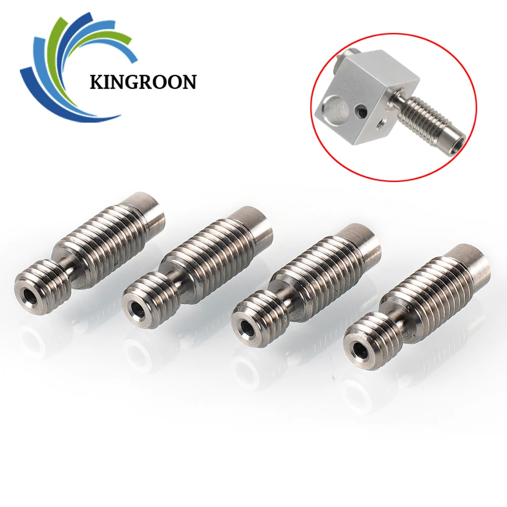 

KINGROON E3D V6 Titanium alloy Throat 3D Printer Parts M7 Throat For 1.75mm Filament 3D Printer Hot End Remote All-Metal Throat