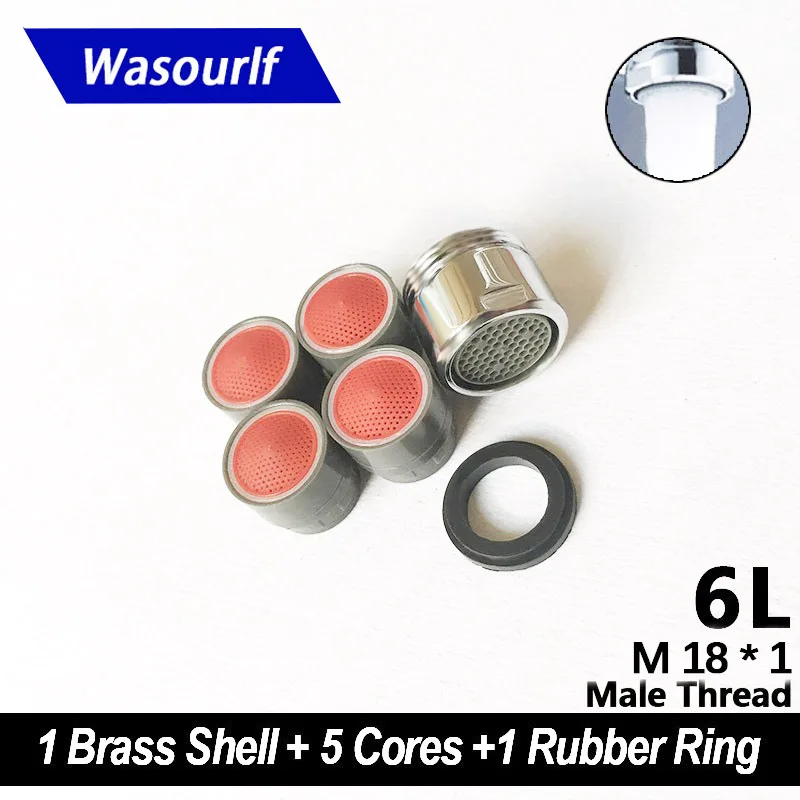 WASOURLF Water Saving Faucet Aerator 6L M18 Male Thread Tap Bubble Accessories Bathroon Basin Part  Kitchen Water Accessories