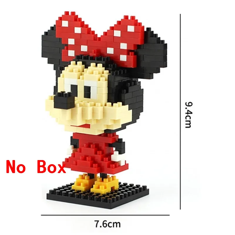 Miniso Cartoon building Minnie Mickey Mouse donald duck plastic blocks characters teaching units action figures toys for kids