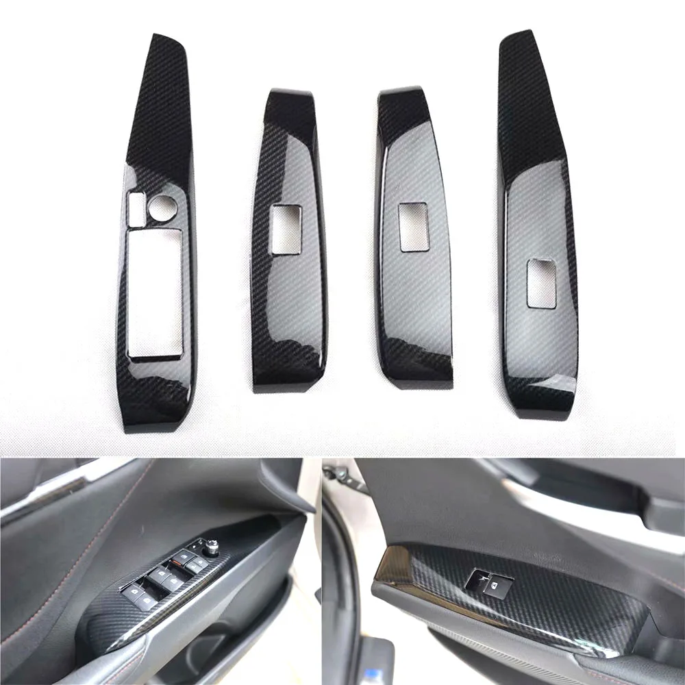 

Car Window Lift Switch Panel Cover Frame Stickers For Toyota Camry 2018 2019 Left Hand Drive Auto Styling Moldings