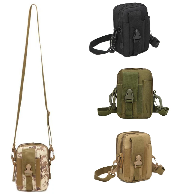 Travel Message Purse Pack  Crossbody ShoulderTactical MOLLE Gadget Pouch Cell Phone Bag Pouch Waist Belt Bag Hunting Accessories