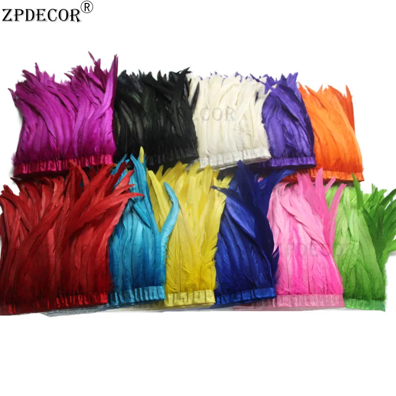 

ZPDECOR Wholesale 30-35CM Rooster Tail Feathers Trim 2 Yard Per 1 Lot Use Carnival Dance