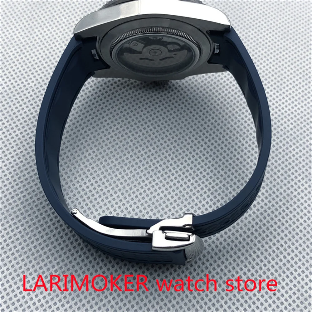 BLIGER جديد 40 مللي متر NH36 حركة ميكانيكية للرجال زجاج الياقوت قرص رمادي حزام مطاطي من الفولاذ المقاوم للصدأ