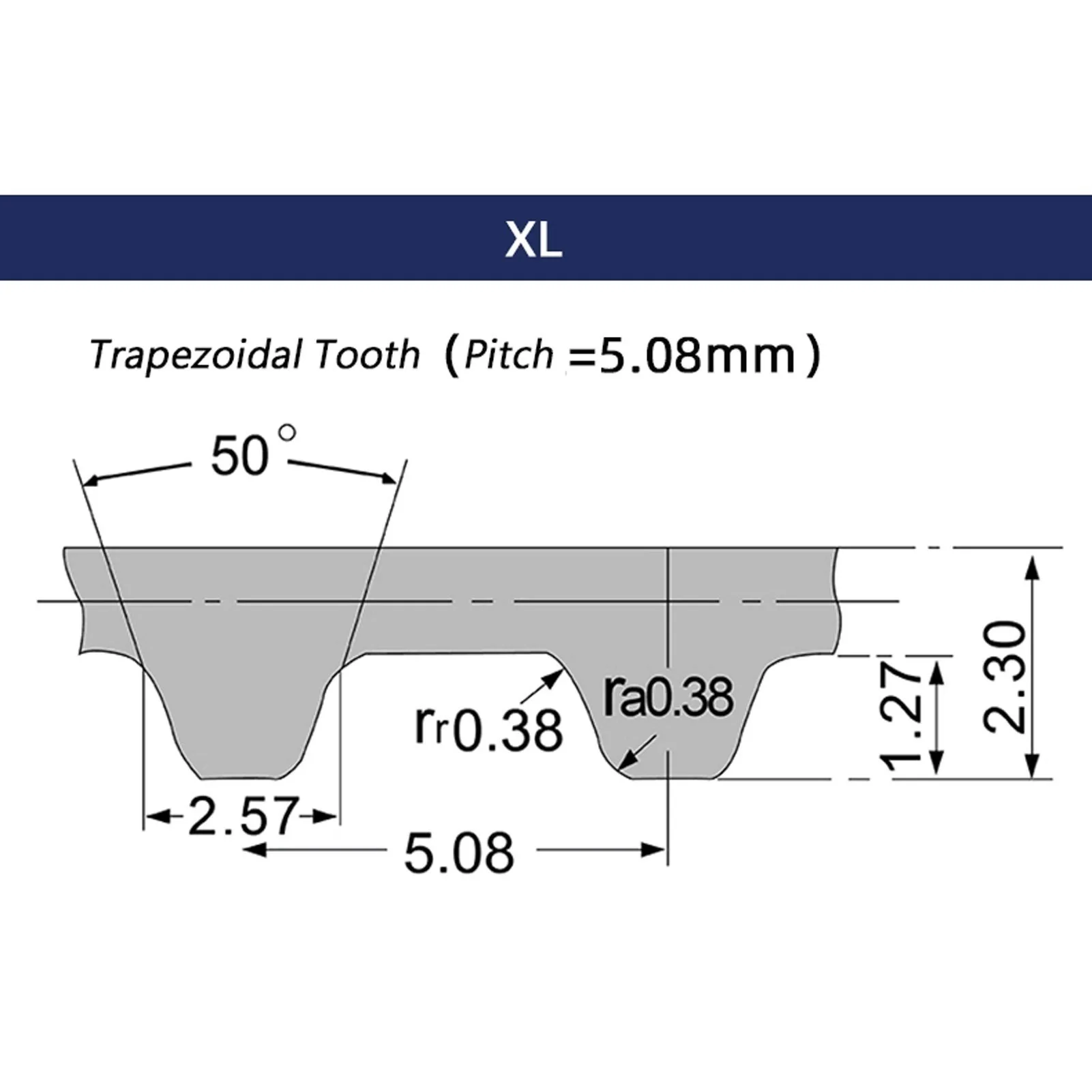 XL Timing belt, Width 304XL025 304XL037, Teeth 152, Synchronous Belt 304XL, Length 772.16mm