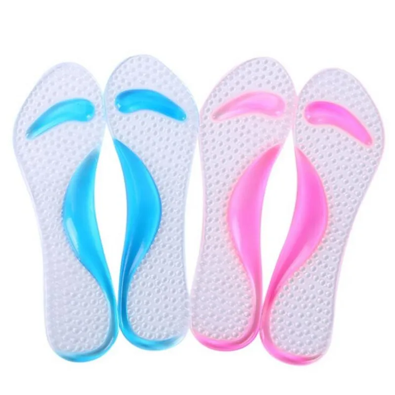 

1Pair Silicone Gel Orthopedic Insoles Women High Heel Shoes Flat Foot Arch Support Pads Shoe Inserts Transparent Massage Insole