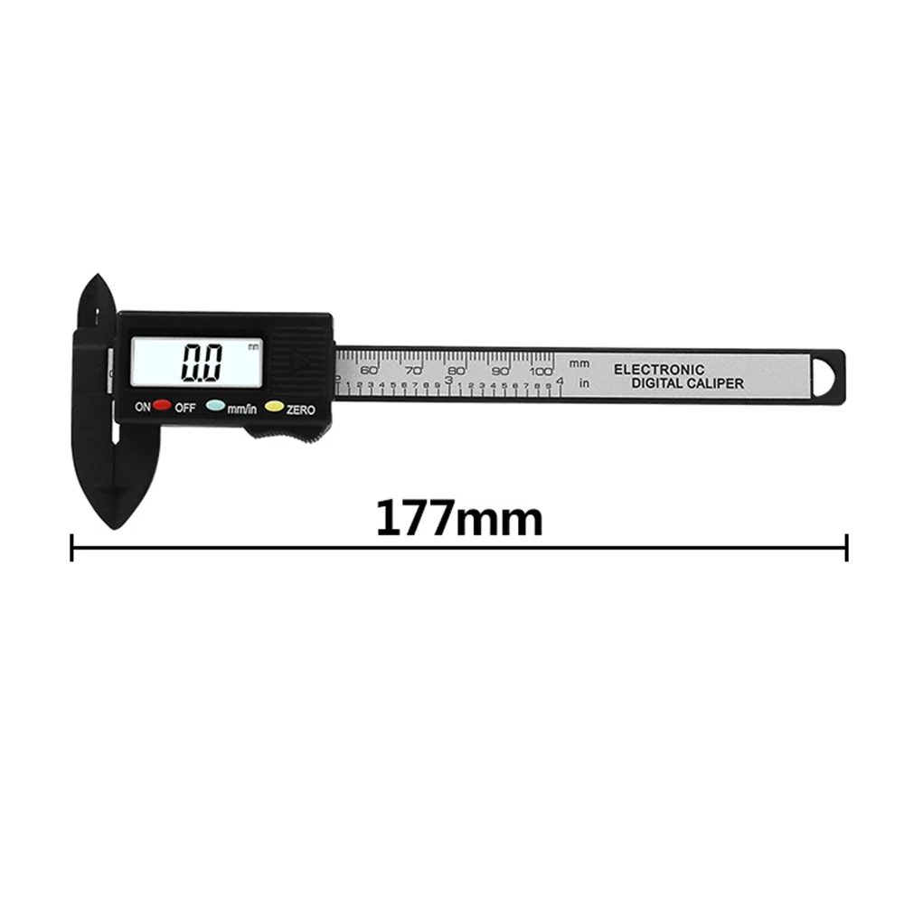 Digital Vernier Caliper 0-100mm LCD Electronic Carbon Fiber Altimeter Micrometer Measuring Tool Vernier Calipers