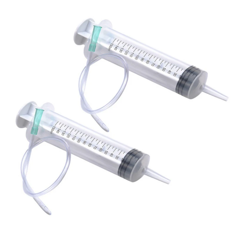 50/60/100/150/200/300ML Capacity Plastic Syringe Reusable Pump Oil Measuring Hydroponic Laboratory Tool Syringe Long Tube 1-10PC