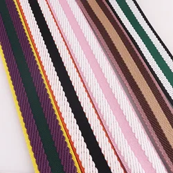 3 yards 38mm Canvas Ribbon Belt Bag Webbing Nylon Webbing Pet Webbing Knapsack Strapping Sewing Bag Belt Accessories black/white