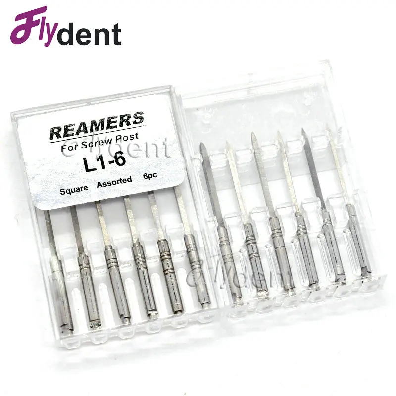 

Dental Stainless Steel Reamers Drills For Screw Post Clinic Lab Material 6Pcs in Pack