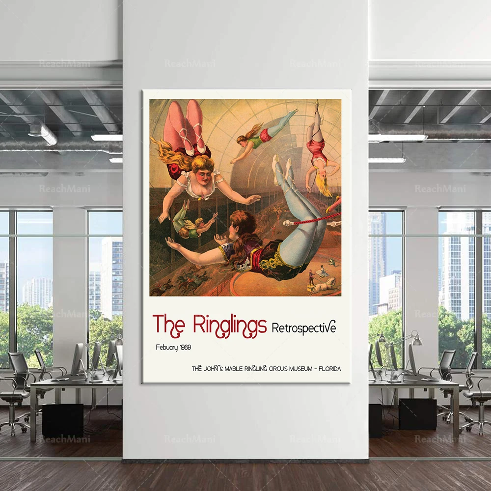 

Circus poster 1969, trapeze poster, gallery poster, acrobat poster, exhibition poster, circus poster