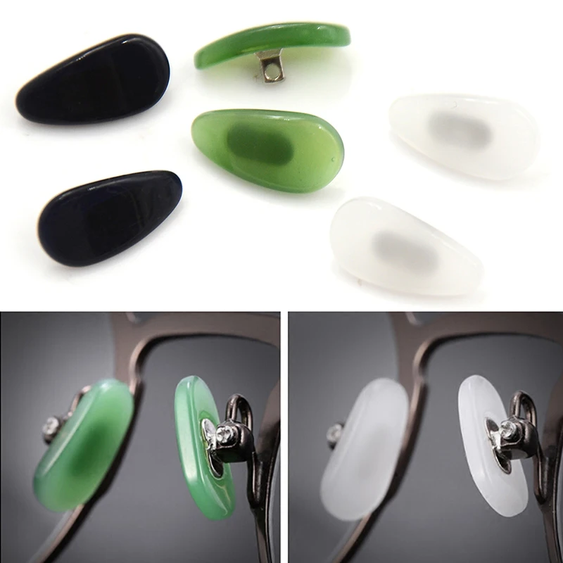 1 Pair Anti-slip Jade Nose Pads Stick On Nose Pad For Eyeglasses Glasses