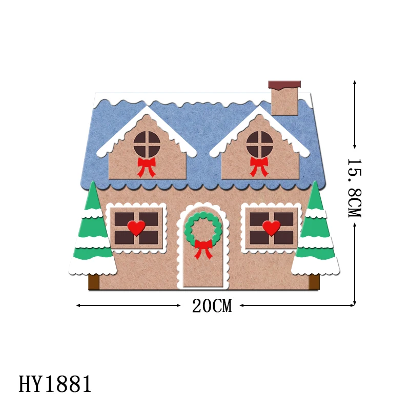 Christmas House Cutting Dies Wooden Dies Suitable for Common Die Cutting Machines on the Market