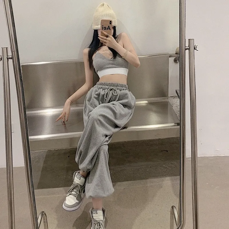 Casual Pants Women Spring Loose Pure Color All-match Mujer Full Length Chic Girlfriend Fashion Trousers Ladies Cool High Street