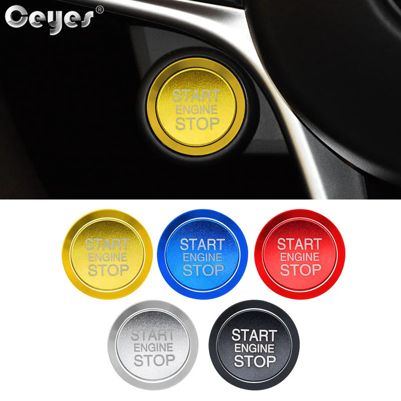 Car Stickers For Alfa Romeo Stelvio 159 Mito Giulia Auto Ignition Push Engine Start Stop Button Cap Ring Covers Case Car Styling