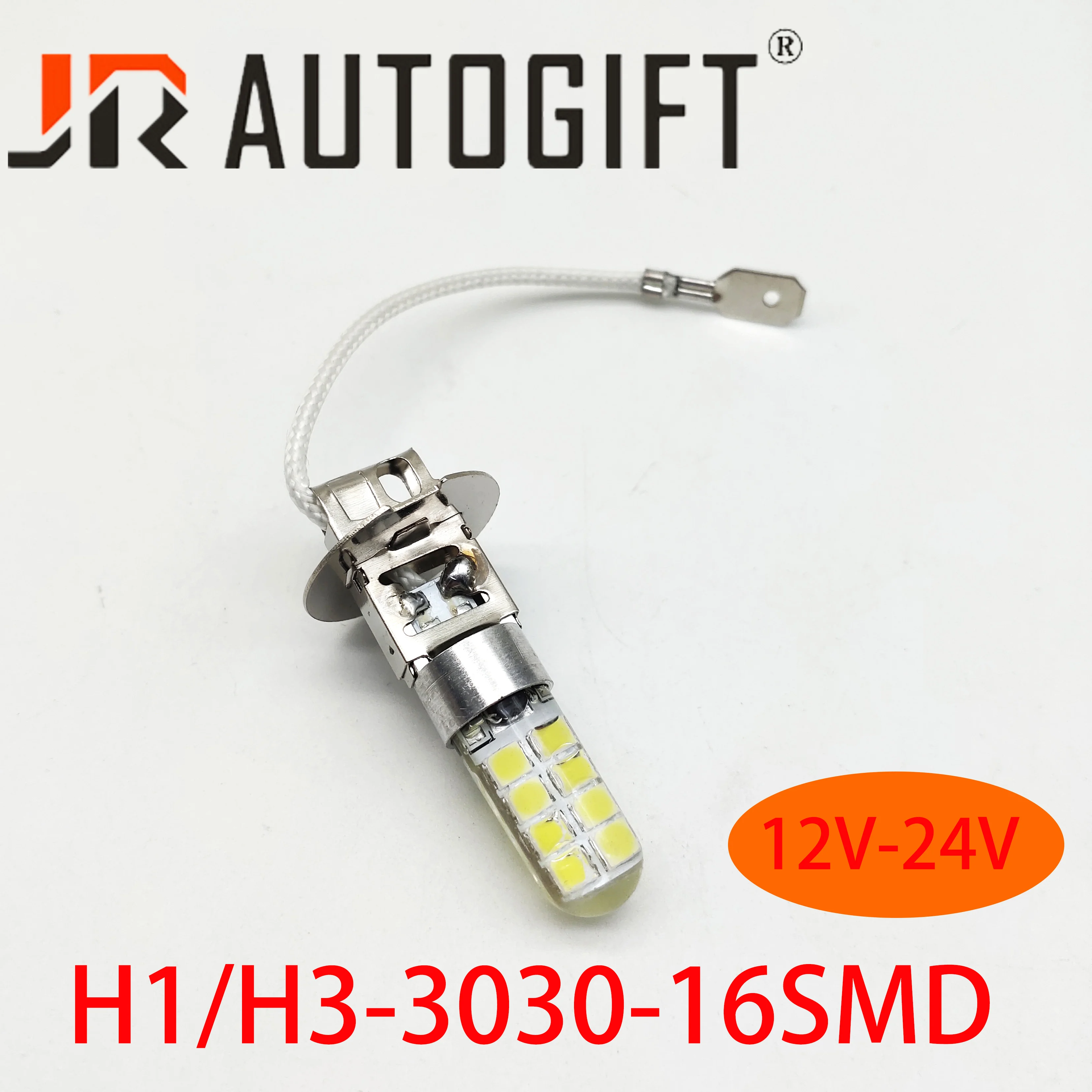 100pcs car Light H1 H3 3030 16smd cosntant current driver Auto led lamp bulb Fog Lights 12V-24V Super White Headlights Lamp