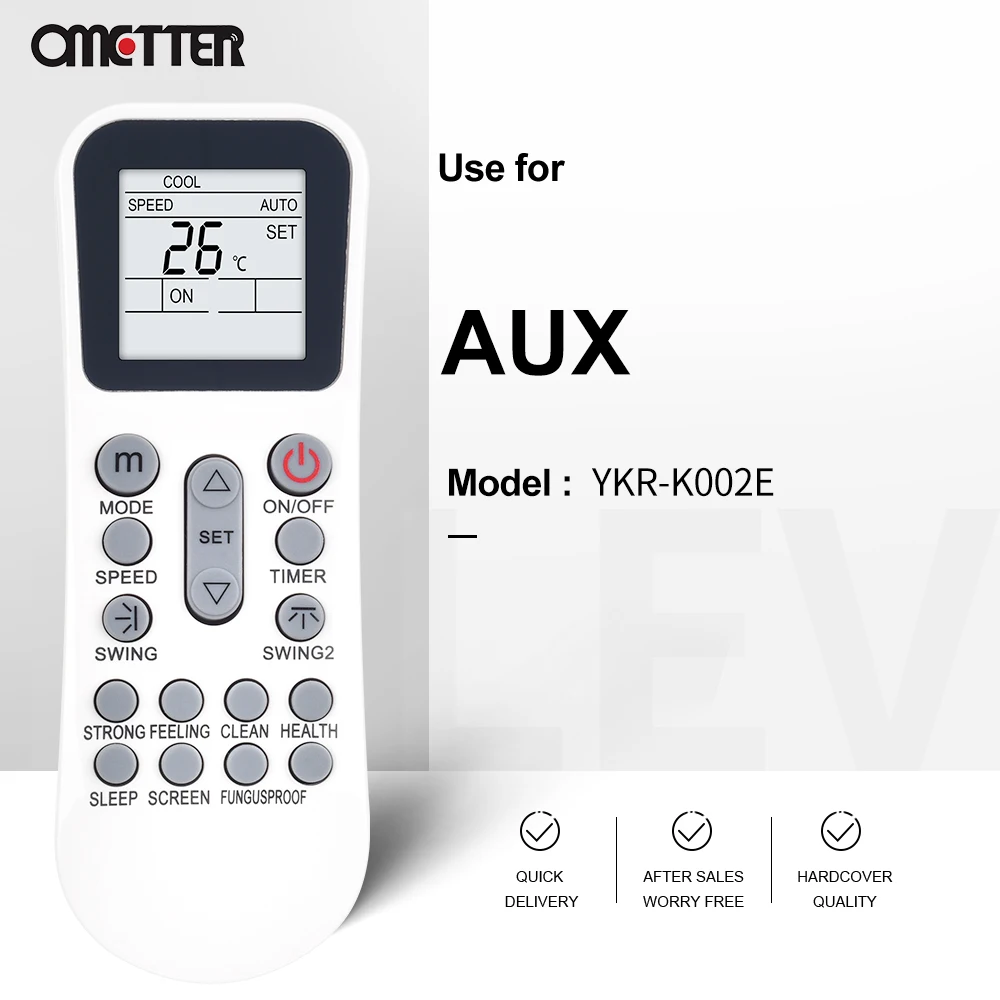 Nova Adequado para שלט למזגן אלקטרה para AUX Ar Condicionado Controle Remoto YKR-K/002E 204E