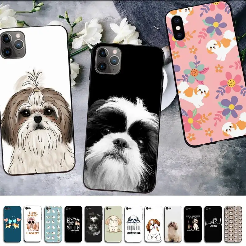 MaiYaCa Cartoon Shih Tzu Dog Phone Case for iphone 13 11 12 pro XS MAX 8 7 6 6S Plus X 5S SE 2020 XR cover