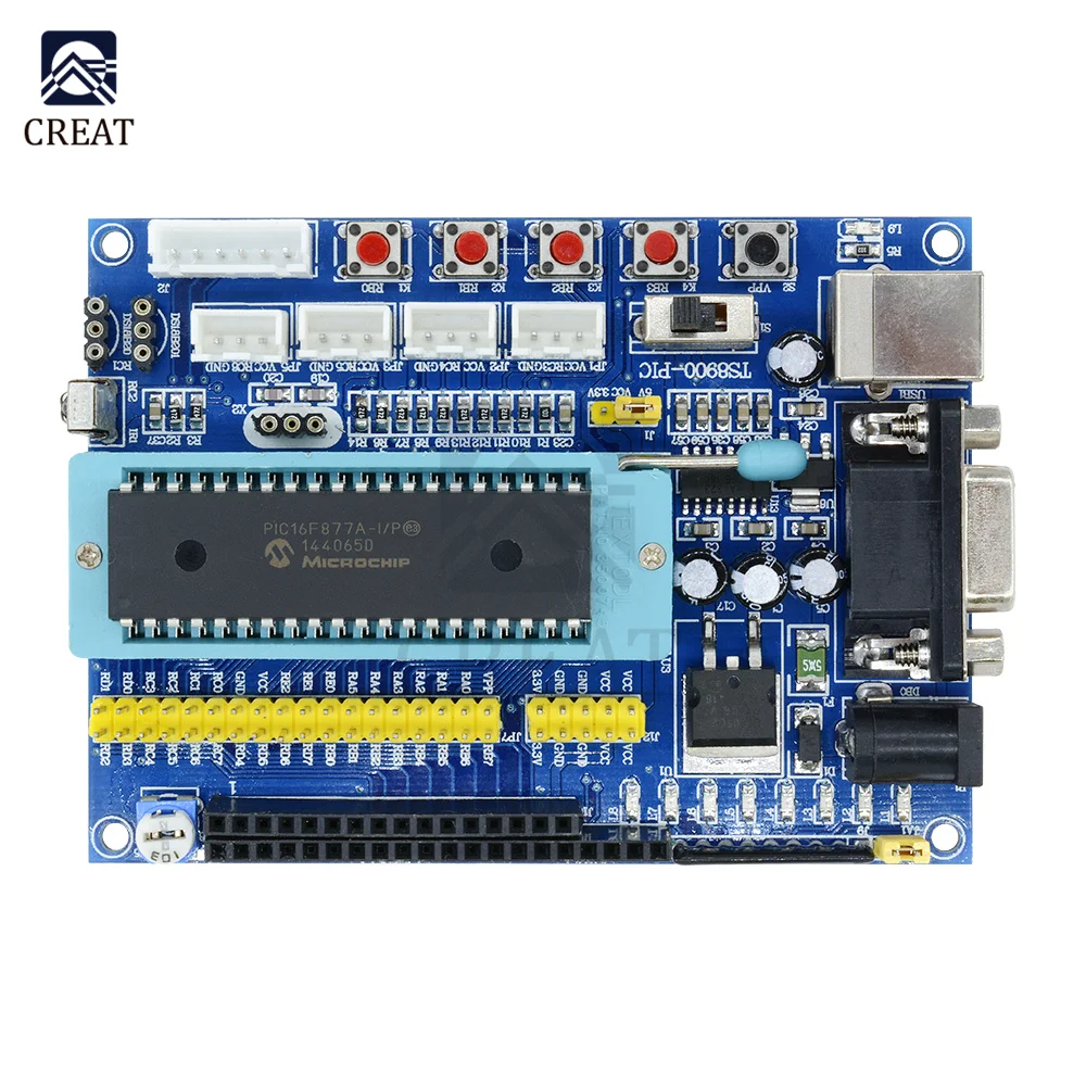 Imagem -05 - Módulo Mínimo do Microcontrolador do Sistema do Programa do Emulador Jtag Icsp da Placa de Desenvolvimento do Sistema da C.c. 12v Pic16f877a Pic Mínimo