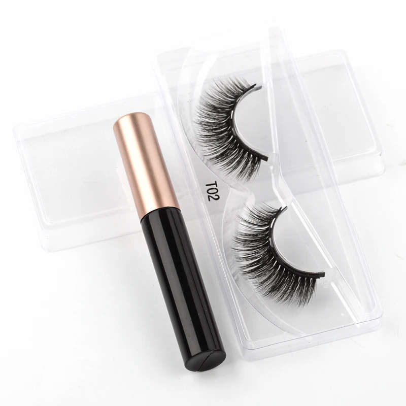 1 paar Magnetische Wimpern Mix Stil 3D Falsche Wimpern Wasserdicht Flüssigen Eyeliner Set Wimpern Verlängerung Cilios Magnetico Make-Up Heißer