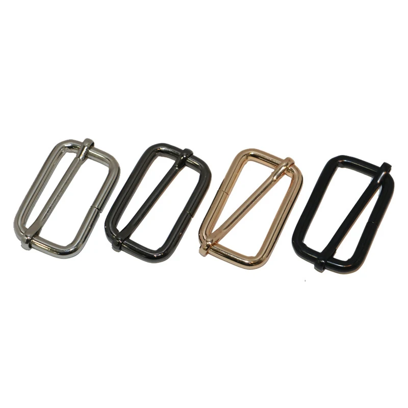 38mm Metal Heavy Duty Tri-glide Pin Buckle Slider Shoulder Leather Bag Strap Belt Web Rectangle Adjust Loop D Ring