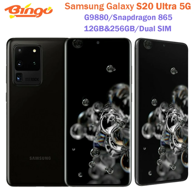 Samsung Galaxy S20 Ultra 5g 256gb G9880 Unlocked Mobile Phone Dual Sim  Snapdragon 865 Octa Core 6.9