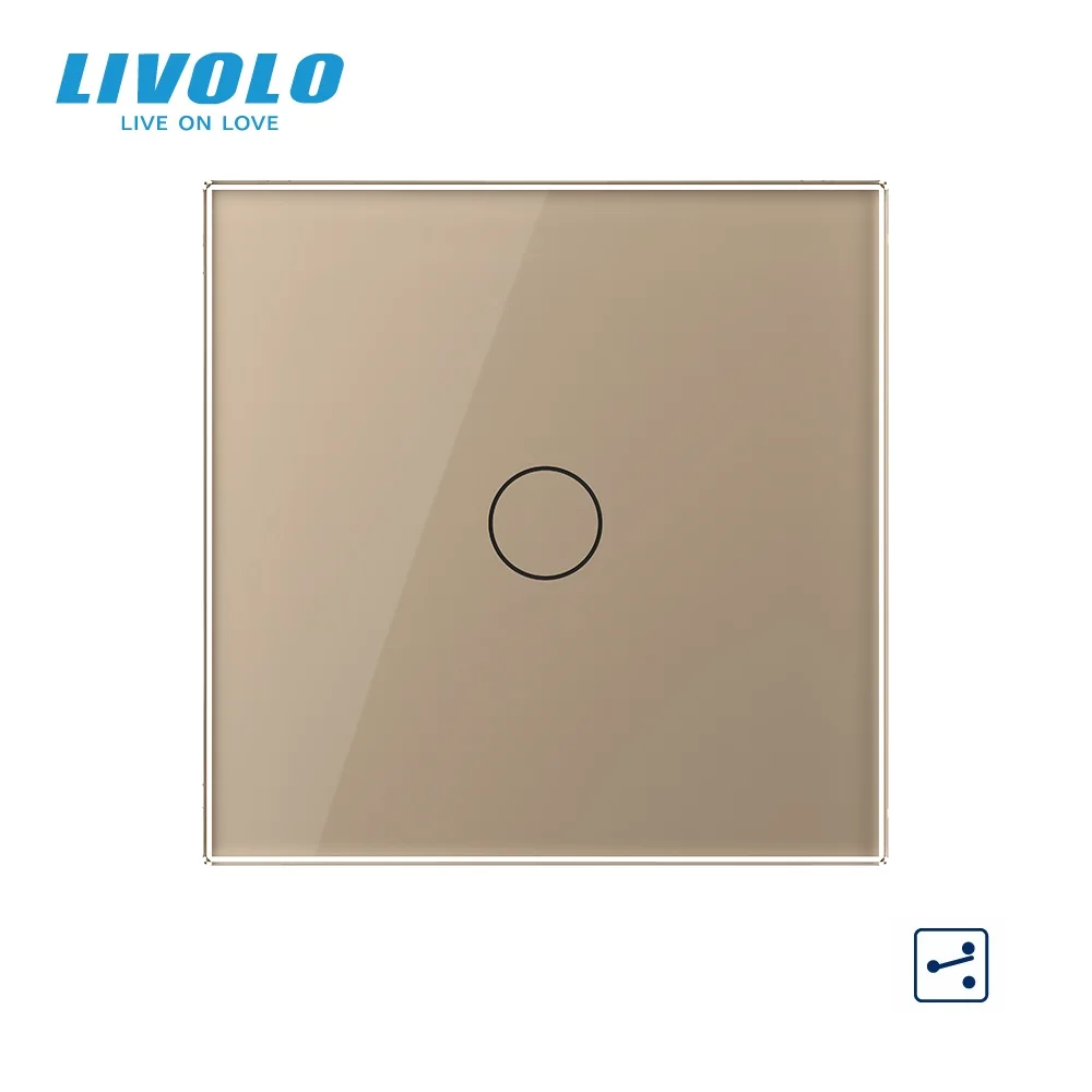 Wall Switch Livolo EU Standard Switch Board 1 Gang 2 Way Touch Wall Light Switches VL-C701S