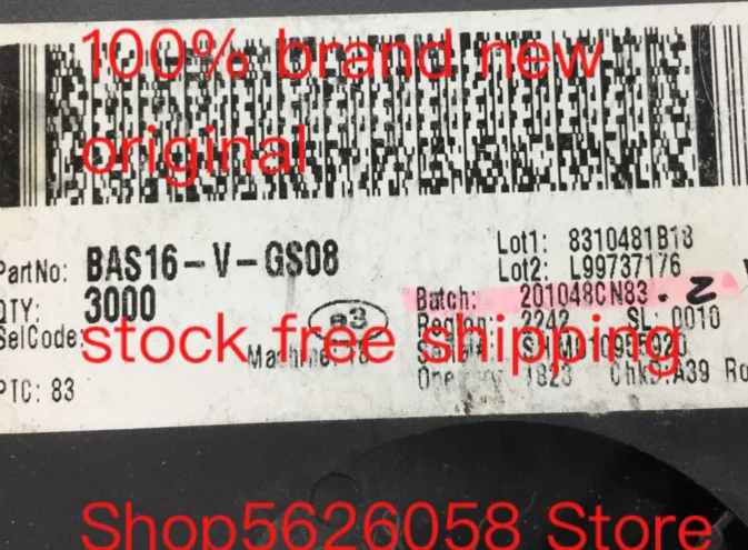 

BAS16-V-GS08 SOT23-3 100% new original freeshipping 50PCS-3000PCS/LOT STOCK