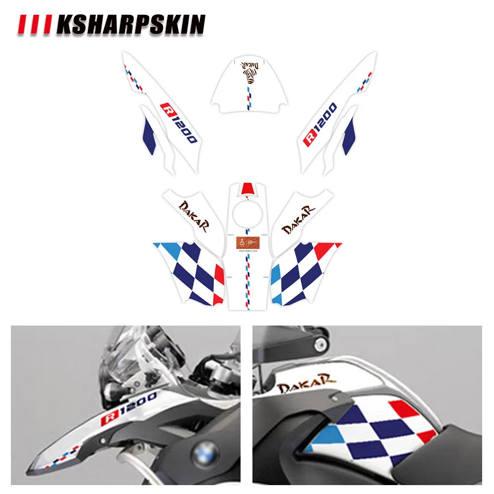 

KSHARPSKIN Motorcycle body waterproof decal moto fairing sticky stickers kit for BMW R1200GS ADV 2004-2007 Gsa r1200 adventure