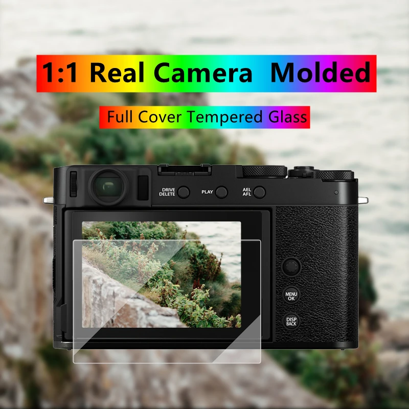 富士XE4カメラガラス9 9h硬度強化ガラス超薄型フルカバースクリーンプロテクター富士フイルムX-E4 xe4 x-e4