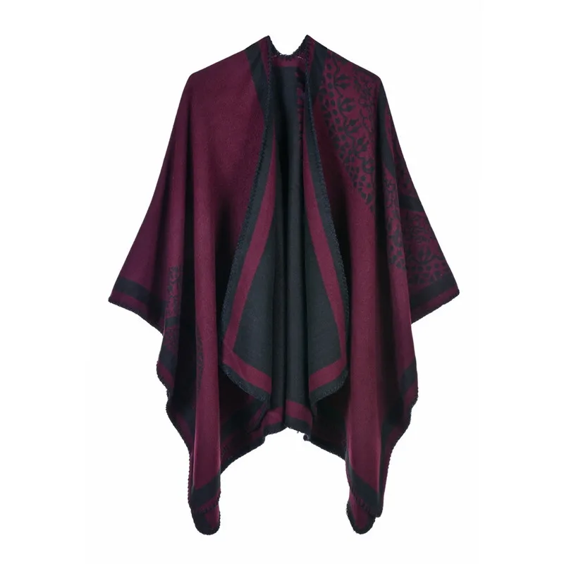 Luxus Marke Ponchos Mantel 2022 Kaschmir Schals Frauen Winter Warme Schals und Wraps Pashmina Dick Capes Decke Femme Schal