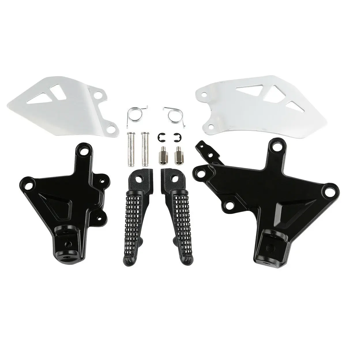 

Motorcycle Front Rider Footpegs Footrests Brackets For Kawasaki Ninja ZX10R 2011-2020