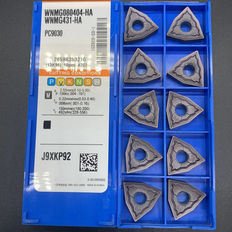 WNMG080404 WNMG080408 HA PC9030 вставки 100% оригинальный высококачественный внешний токарный инструмент WNMG карбидная вставка для нержавеющей стали