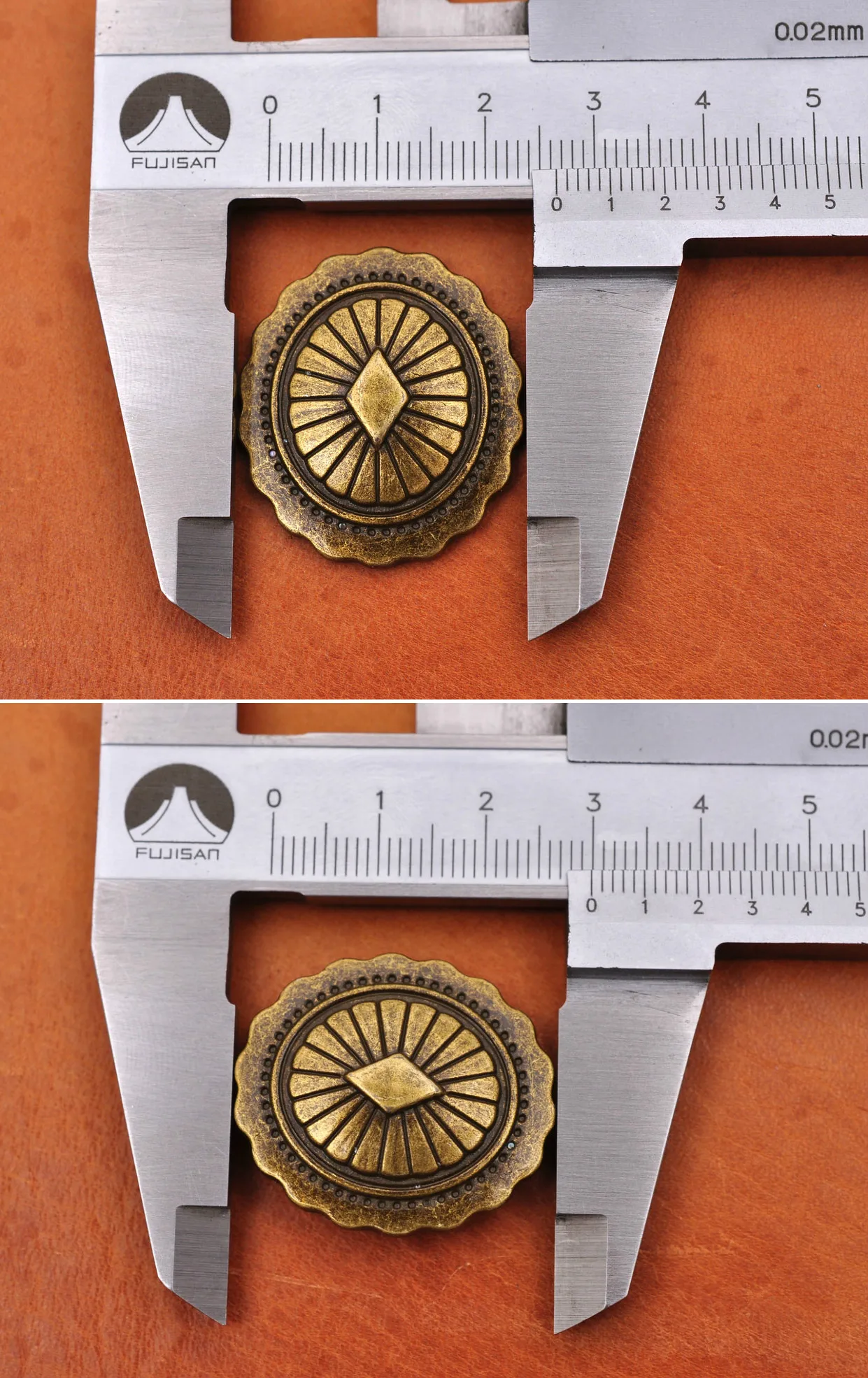 10X 30*27MM Antiqe Brass Tribal Beauty Diamond Flower LEATHERCRAFT Belt Leather Project Case CONCHOS Screwback