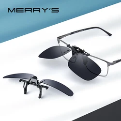 MERRYS DESIGN Clip On Glasses Frame UV400 Polarized Fishing Driving Sunglasses Clips Day Night Vision Clip Glasses P0088
