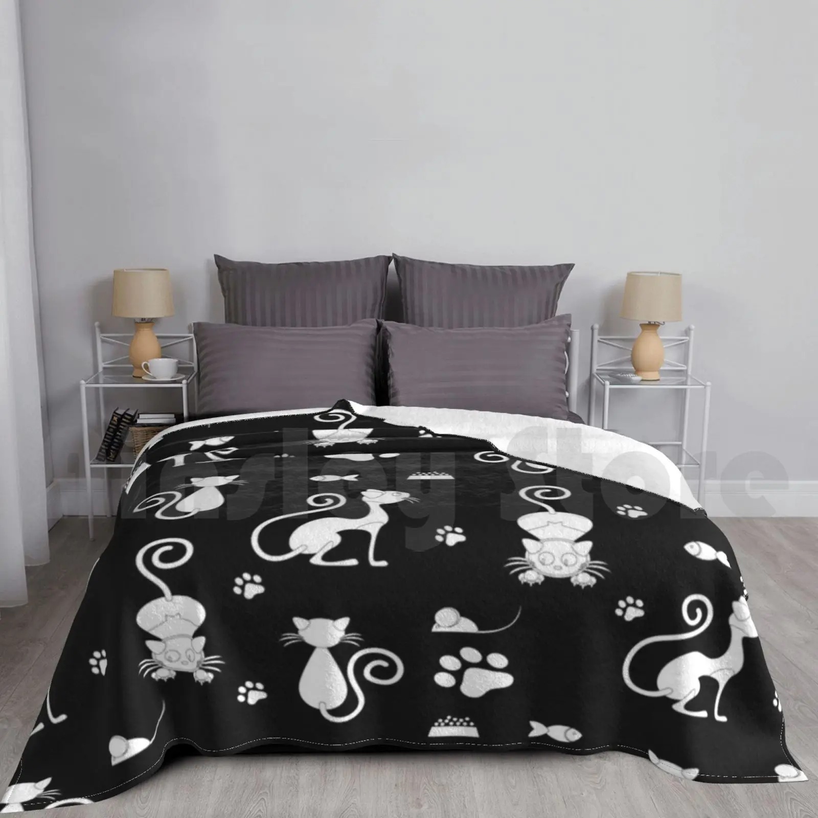 

Suspicious Cats Blanket Fashion Custom Suspicious Cats Cat Cats Halloween 2020