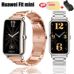 Metal Wrist band For Huawei Fit mini Strap Stainless Steel Quick Release Adjustable Belt Bracelet fit Mini Screen Protector Film