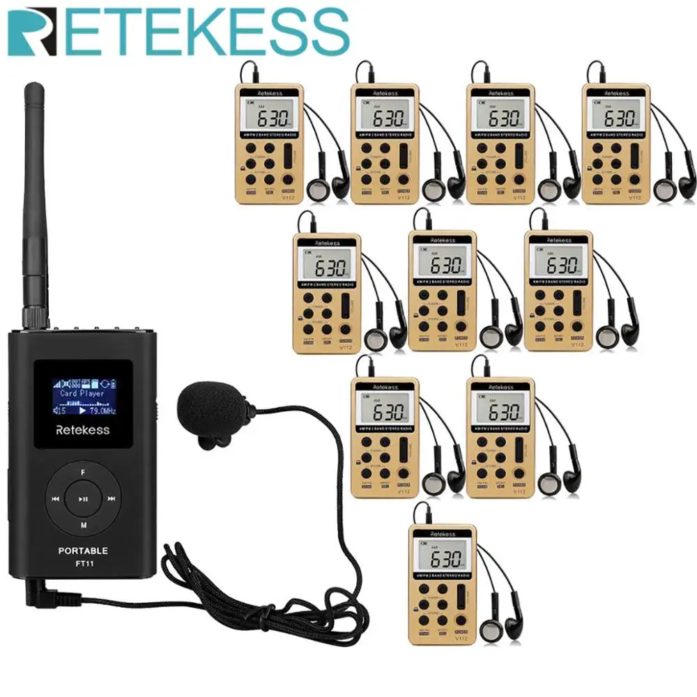 

Система гида RETEKESS FT11 Беспроводная аудиосистема для музейного экскурсионного руководства церковная Конференц-Тренировка