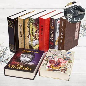 Gizli kasa gizli simülasyon kitap nakit takı para kutusu tuş kilidi organizatör Stash kutusu Metal kumbara doğum günü hediyesi