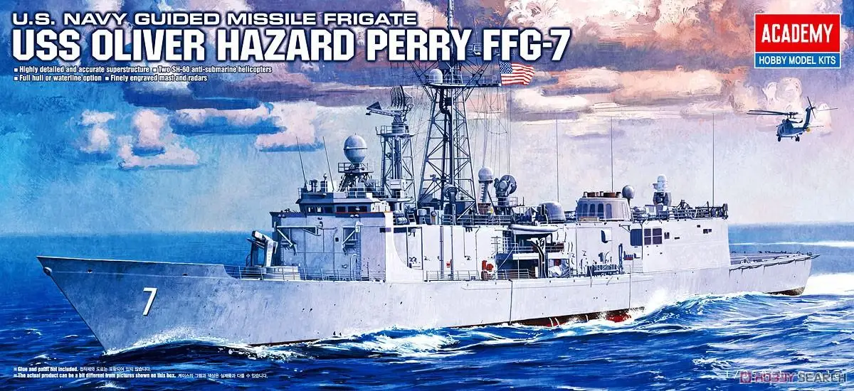 Academy AC14102 1/350 scale USS OLIVIER HAZARD PERRY FFG-7 model kit