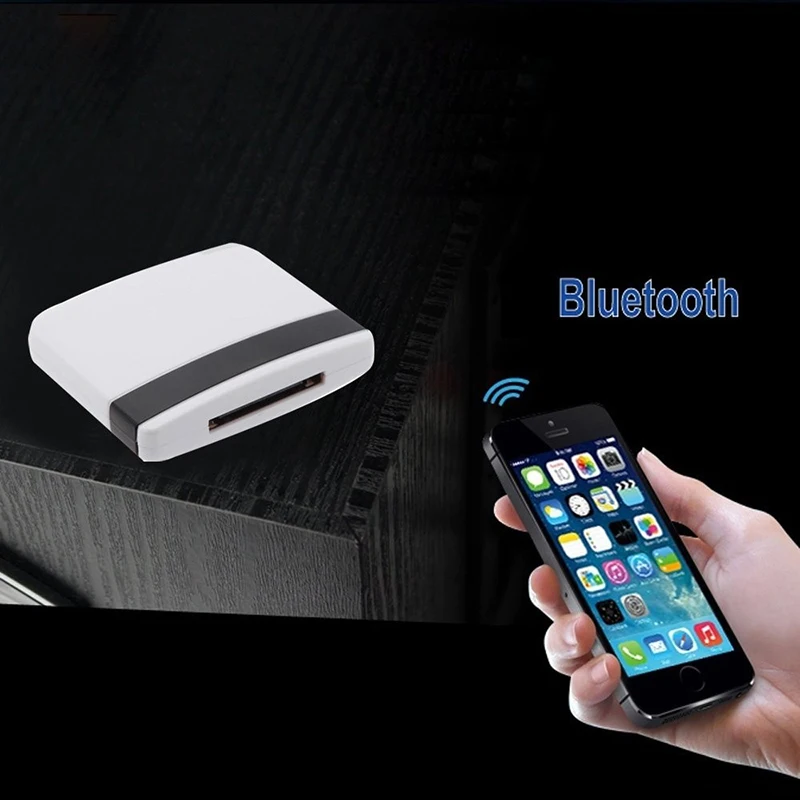 tebe Bluetooth Adapter For iPhone iPad 30 PIN Docking Wireless Audio/Music Adapter work with Speaker