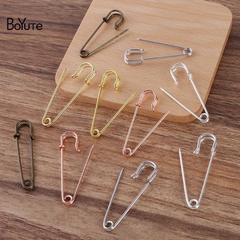 BoYuTe (50 Pieces/Lot) 45MM Metal Iron Pins Brooch Pins Factory Direct Wholesale Zakka Retro Jewelry Accessories