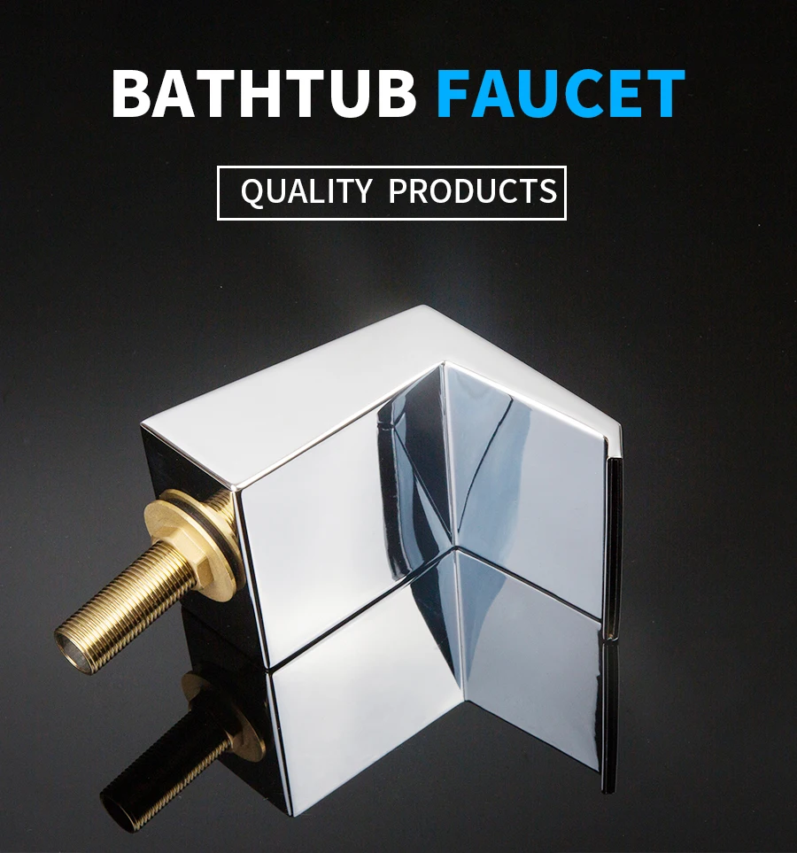 Curved Brass Chromed Cascade Waterfall Bathtub Faucet Water Outlet Handheld Shower Waterfall Spout G1/2\