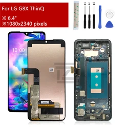 Dla LG G8X ThinQ Wyświetlacz LCD Ekran dotykowy Digitizer Zespół + Ramka Wyświetlacz Zamiennik Dla LG G8X Wyświetlacz LCD LLMG850EMW 6.4''