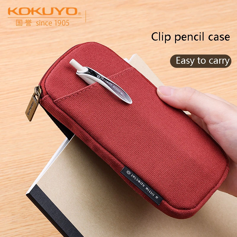 Japan Kokuyo One Meter New Pure Series Clip Pen Case CLICASE Double-sided Magnetic Canvas Stationery Box