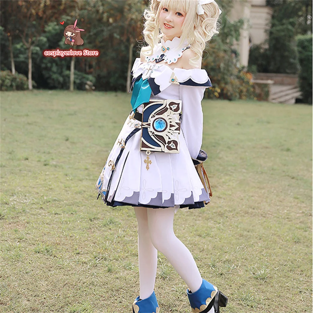 Genshin Impact Barbara Women Lovely Lolita Dress Costume for Halloween Christmas - Image 4
