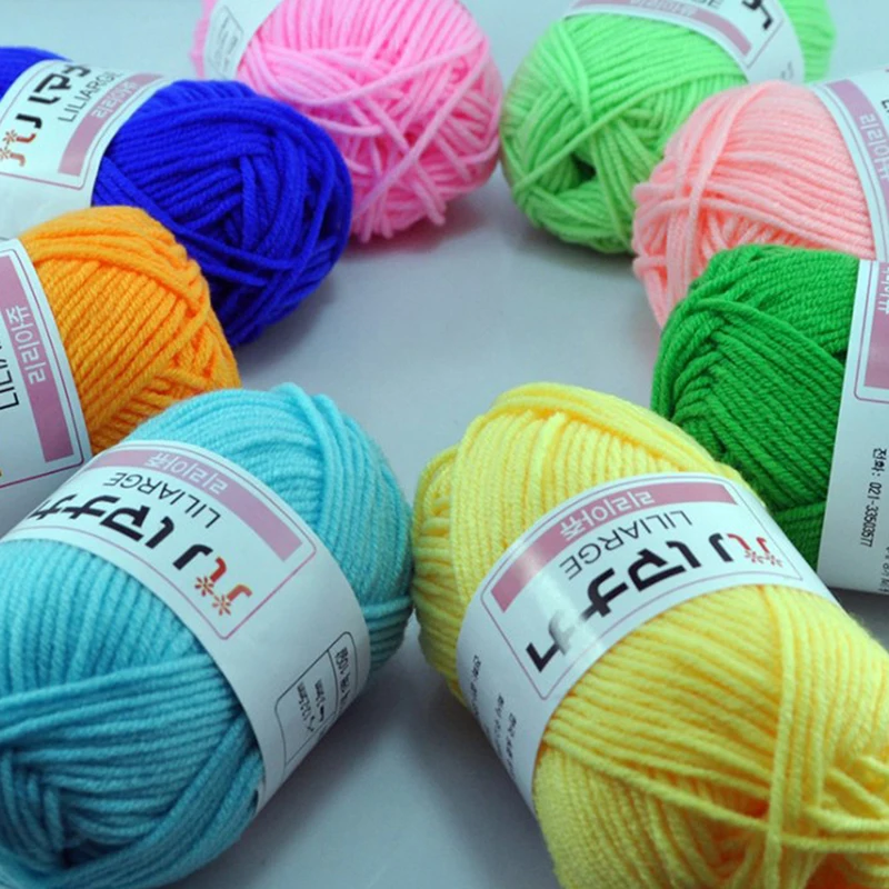 Milk Sweet Soft Cotton Baby Knitting Wool Yarn Thick Yarn Fiber Velvet Yarn Hand Knitting Wool Crochet Yarn for DIY Sweater