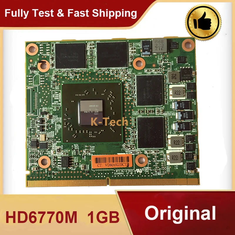 Original HD6770M HD6770 HD 6770M 216-0810001 DDR5 1G For HP EliteBook 8560W 8760W M5950 Laptop VGA Display Graphics Video Card