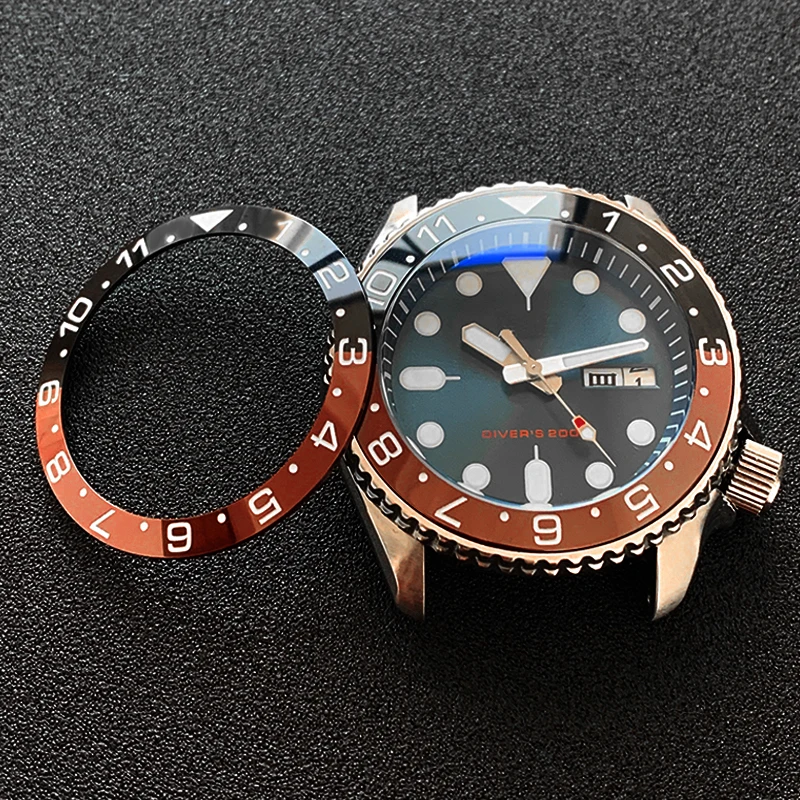 Sloping Ceramic Bezel Insert 38*30.6mm MOD For Seiko brand SKX007 skx011 Divers  Replacement of watch accessories parts